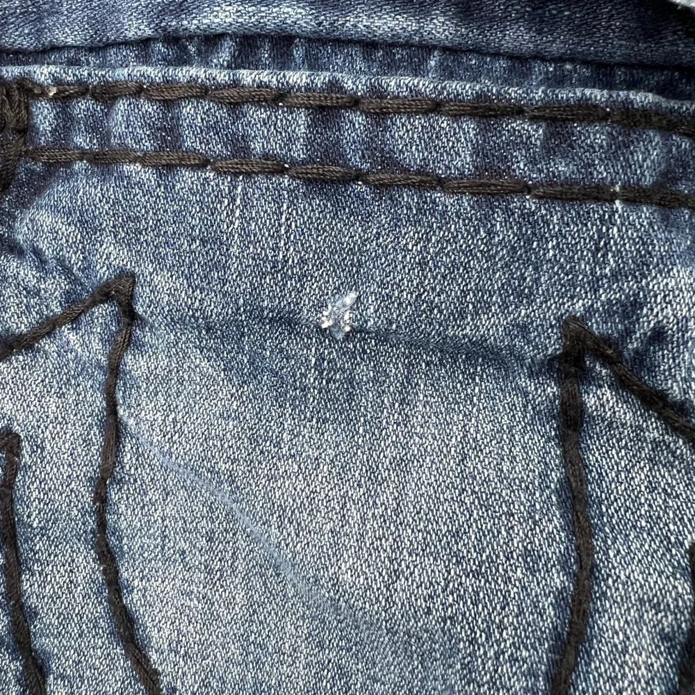 True Religion Ricky Super‎ T Jeans Size 44 Blue Mens Black Contrast Stitch USA